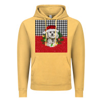 Vintage Mustard Christmas Bichon frise dog Vintage Hoodie - BarkalooDesign