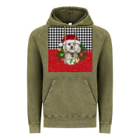 Vintage Olive Christmas Bichon frise dog Vintage Hoodie - BarkalooDesign