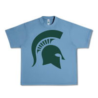 Pebble Blue the michigan state spartans Urban Heavy Tee - FloraArt
