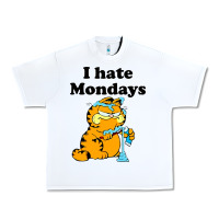 White i hate monday Urban Heavy Tee - FloraArt