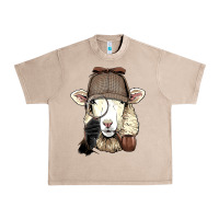 French Oak Detective Sheep Lamb Spy Investigator Farmer Sheep Lover 53 Urban Heavy Tee - ArtMosaic