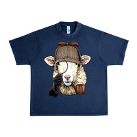 Navy Detective Sheep Lamb Spy Investigator Farmer Sheep Lover 53 Urban Heavy Tee - ArtMosaic