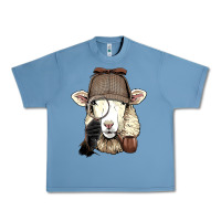 Pebble Blue Detective Sheep Lamb Spy Investigator Farmer Sheep Lover 53 Urban Heavy Tee - ArtMosaic