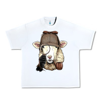 White Detective Sheep Lamb Spy Investigator Farmer Sheep Lover 53 Urban Heavy Tee - ArtMosaic