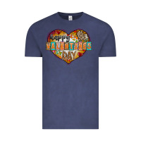 Vintage Denim Happy Valentınes Day Vintage Tee - CowhideDigitalArt