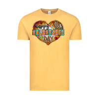 Vintage Mustard Happy Valentınes Day Vintage Tee - CowhideDigitalArt