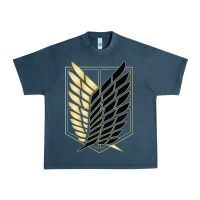 Midnight Navy Shingekis no kyojinn Urban Heavy Tee - ArtMosaic