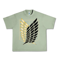 Oil Green Shingekis no kyojinn Urban Heavy Tee - ArtMosaic