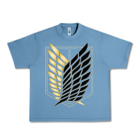 Pebble Blue Shingekis no kyojinn Urban Heavy Tee - ArtMosaic