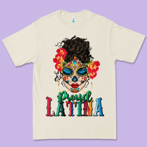 Proud Latina Premium Tee Designed By Bundleandbundleshop