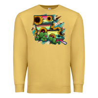 Antique Gold Louisiana Map Sunflower Cactus Serape Premium Sweatshirt - RanaPortraitStore