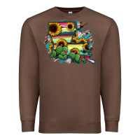 Chestnut Louisiana Map Sunflower Cactus Serape Premium Sweatshirt - RanaPortraitStore