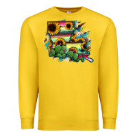 Lemon Louisiana Map Sunflower Cactus Serape Premium Sweatshirt - RanaPortraitStore