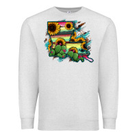 Oatmeal Heather Louisiana Map Sunflower Cactus Serape Premium Sweatshirt - RanaPortraitStore