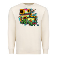 Sandshell Louisiana Map Sunflower Cactus Serape Premium Sweatshirt - RanaPortraitStore