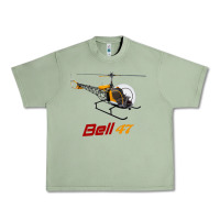 Oil Green bell 47 helicopter Urban Heavy Tee - ArtMosaic