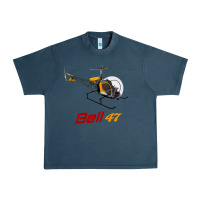 Midnight Navy bell 47 helicopter Urban Heavy Tee - ArtMosaic