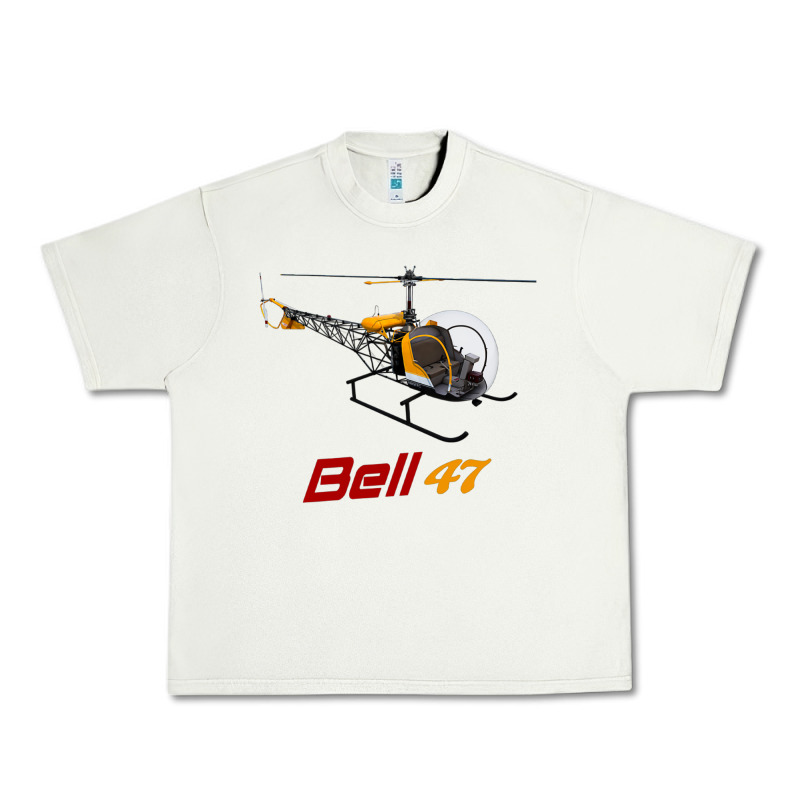 Bell 47 Helicopter Urban Heavy Tee by ArtMosaic | Teevron