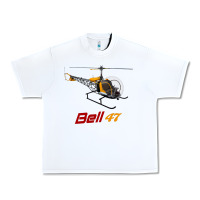 White bell 47 helicopter Urban Heavy Tee - ArtMosaic