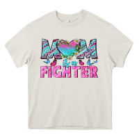 Cream Western Mom Is A Fighter Heavy Core Tee - BundleAndBundleShop