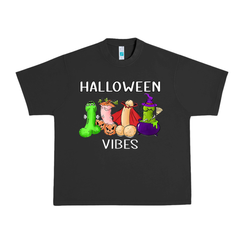 Halloween Vibes Dick Tie Dye Hippie Retro Lazy Costume Urban Heavy Tee by ArtMosaic | Teevron