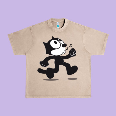 Felix The Cat Whistling Urban Heavy Tee Designed By Artmosaic