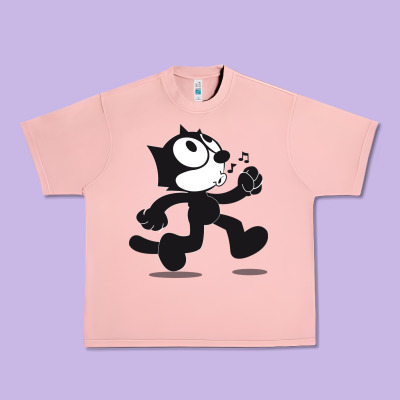 Felix The Cat Whistling Urban Heavy Tee Designed By Artmosaic