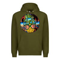 Army Green pineapple relaxing Premium Hoodie - BarkalooDesign