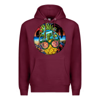 Burgundy pineapple relaxing Premium Hoodie - BarkalooDesign