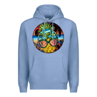 Colony Blue pineapple relaxing Premium Hoodie - BarkalooDesign