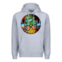 Heather Grey pineapple relaxing Premium Hoodie - BarkalooDesign