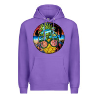 Purple pineapple relaxing Premium Hoodie - BarkalooDesign