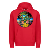 Red pineapple relaxing Premium Hoodie - BarkalooDesign