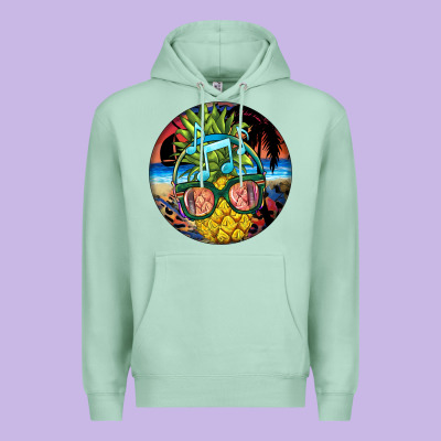 Pineapple Relaxing Premium Hoodie Designed By Barkaloodesign