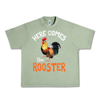 Oil Green Here Comes The Rooster Shirt Chicken Lady Outfit 243 Urban Heavy Tee - ArtMosaic
