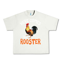 Pistachio Here Comes The Rooster Shirt Chicken Lady Outfit 243 Urban Heavy Tee - ArtMosaic