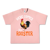 Salmon Here Comes The Rooster Shirt Chicken Lady Outfit 243 Urban Heavy Tee - ArtMosaic