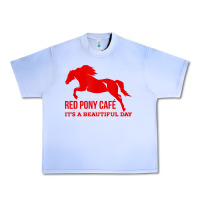 Grape Ice Red Pony Cafe, Funny cute horse lover Urban Heavy Tee - ArtMosaic