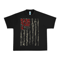 Black Seether Bone Flag Urban Heavy Tee - ArtMosaic