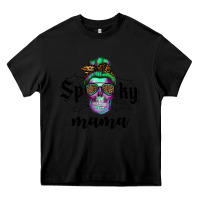 Black spooky mama skull Heavy Core Tee - RanaPortraitStore