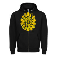 Black yellow  gemstone jewelny Zipper Hoodie - RanaPortraitStore
