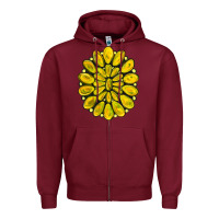 Burgundy yellow  gemstone jewelny Zipper Hoodie - RanaPortraitStore