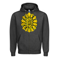 Charcoal Heather yellow  gemstone jewelny Zipper Hoodie - RanaPortraitStore