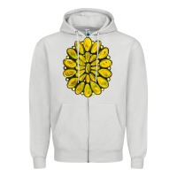 Dove Grey yellow  gemstone jewelny Zipper Hoodie - RanaPortraitStore