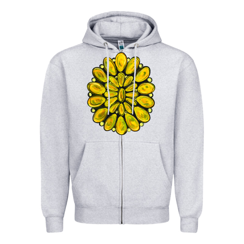 Yellow  Gemstone Jewelny Zipper Hoodie by RanaPortraitStore | Teevron