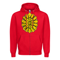 Red yellow  gemstone jewelny Zipper Hoodie - RanaPortraitStore