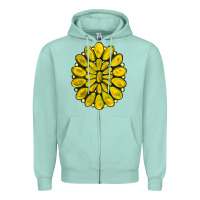 Seafoam yellow  gemstone jewelny Zipper Hoodie - RanaPortraitStore