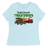 Santa's Favorite Truck Driver Ladies Tee | Teevron
