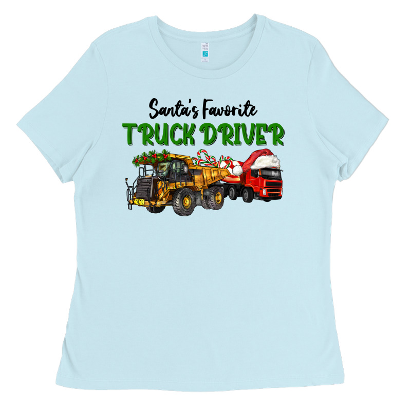 Santa's Favorite Truck Driver Ladies Tee by LillyAllenDesigns | Teevron