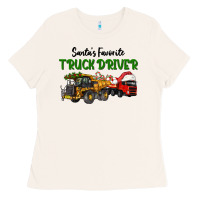 Bone Santa's Favorite Truck Driver Ladies Tee - LillyAllenDesigns